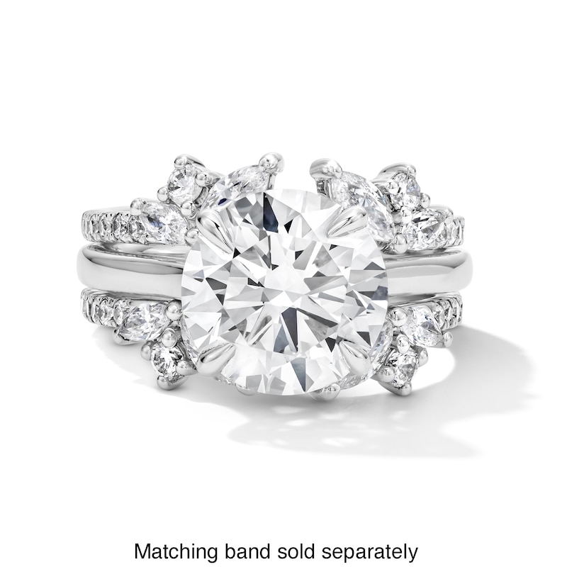 Main Image 7 of 1-1/4 CT. T.W. Marquise-Cut Lab-Grown Diamond Solitaire Enhancer Ring in 14K White Gold (F/VS2)
