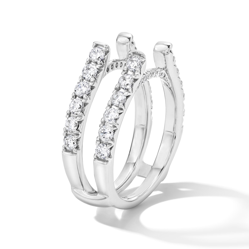 Main Image 5 of 1-1/2 CT. T.W. Lab-Grown Diamond Solitaire Enhancer Ring in 14K White Gold (F/VS2)