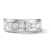 Thumbnail Image 1 of 1 CT. T.W. Certified Lab-Grown Diamond Five-Stone Band in 10K White Gold (F/VS2)