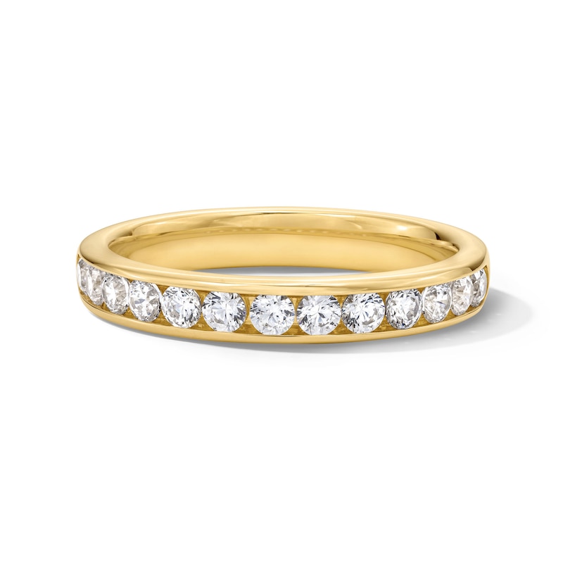 Main Image 1 of 3/4 CT. T.W. Certified Lab-Grown Diamond Channel-Set Anniversary Band in 10K Gold (F/VS2)