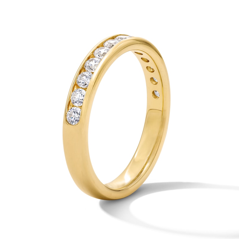 Main Image 3 of 3/4 CT. T.W. Certified Lab-Grown Diamond Channel-Set Anniversary Band in 10K Gold (F/VS2)