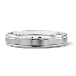 4.0mm Engravable Wedding Band in Platinum (1 Line)