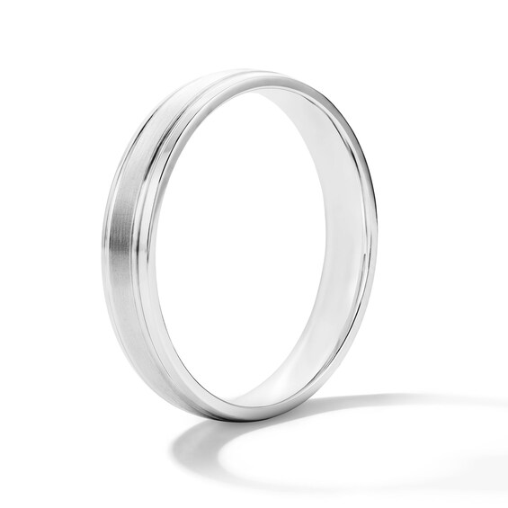 4.0mm Engravable Wedding Band in Platinum (1 Line)