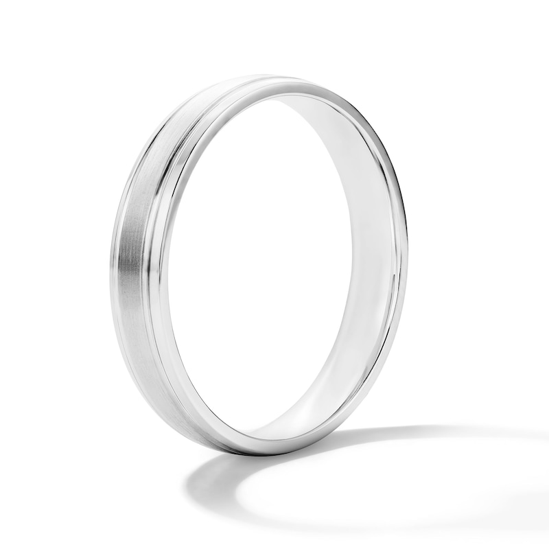 Main Image 2 of 4.0mm Engravable Wedding Band in Platinum (1 Line)