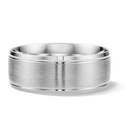 8.0mm Engravable Wedding Band in Platinum (1 Line)