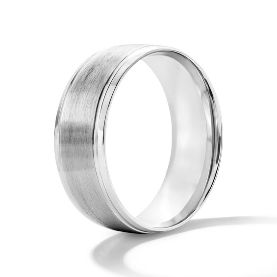 8.0mm Engravable Wedding Band in Platinum (1 Line)