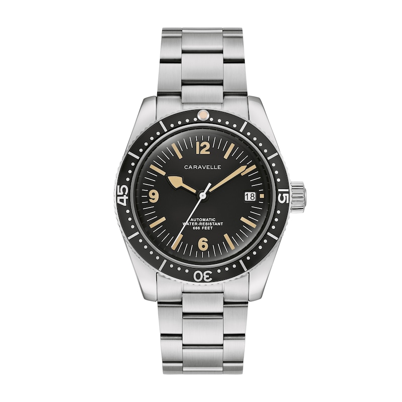 Main Image 1 of Men’s Caravelle by Bulova Vintage Sport Sea Hunter Analog Watch with Black Dial (Model: 43B175)