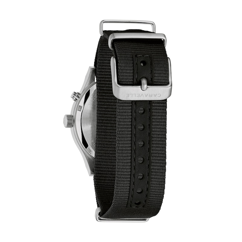 Main Image 4 of Men’s Caravelle by Bulova Traditional Lite Up Analog Watch with Black Dial and Compass Bezel (Model: 43C125)