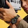 Thumbnail Image 6 of Men’s Caravelle by Bulova Traditional Lite Up Black IP Analog Watch with Green Dial and Compass Bezel (Model: 45C121)