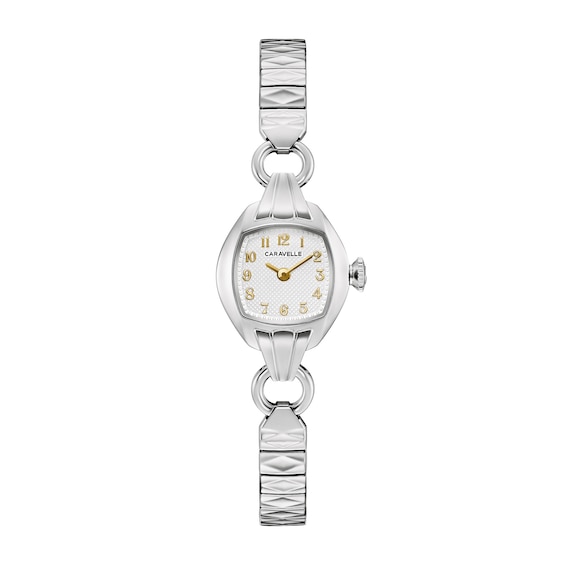Ladiesâ Caravelle by Bulova Vintage Dress Classic Analog Watch with Silver-Tone Dial (Model: 43L225)