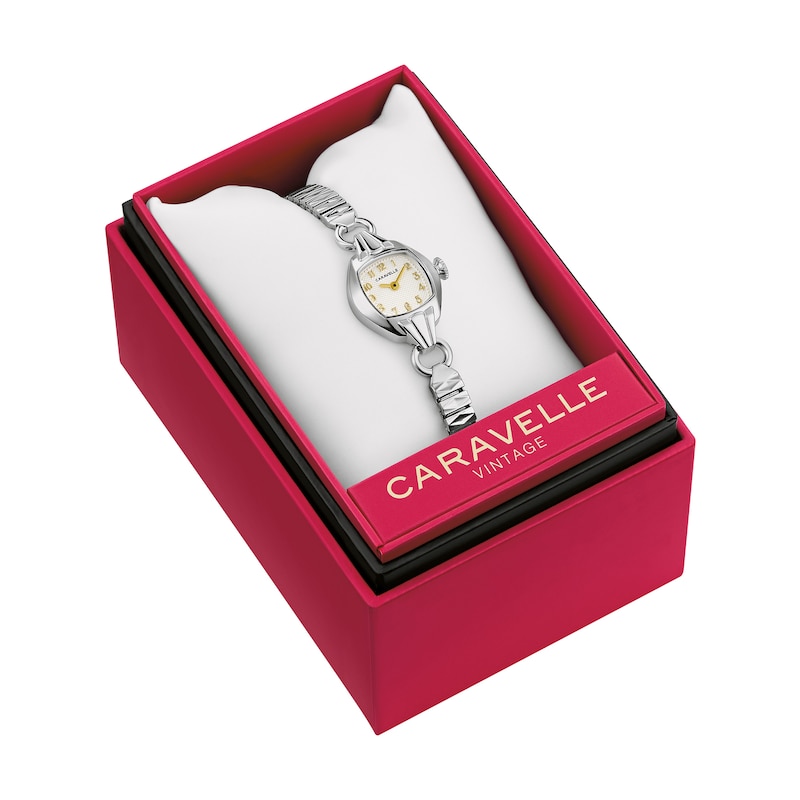 Main Image 4 of Ladies’ Caravelle by Bulova Vintage Dress Classic Analog Watch with Silver-Tone Dial (Model: 43L225)