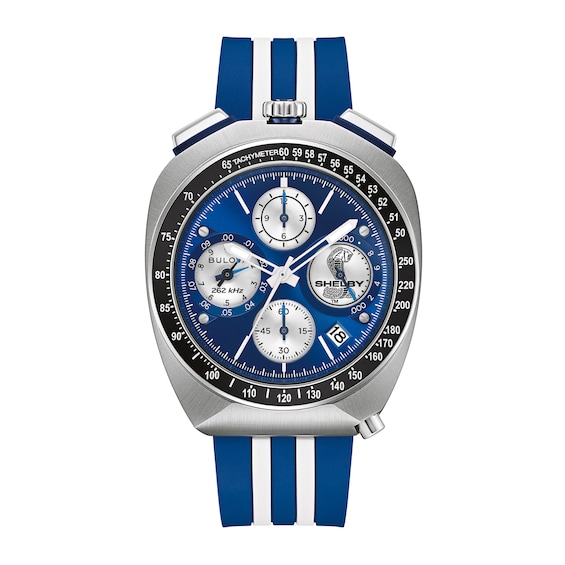 Menâs Bulova 150th Anniversary Limited Edition Shelby Chronograph Watch with Blue Dial (Model: 98B452)