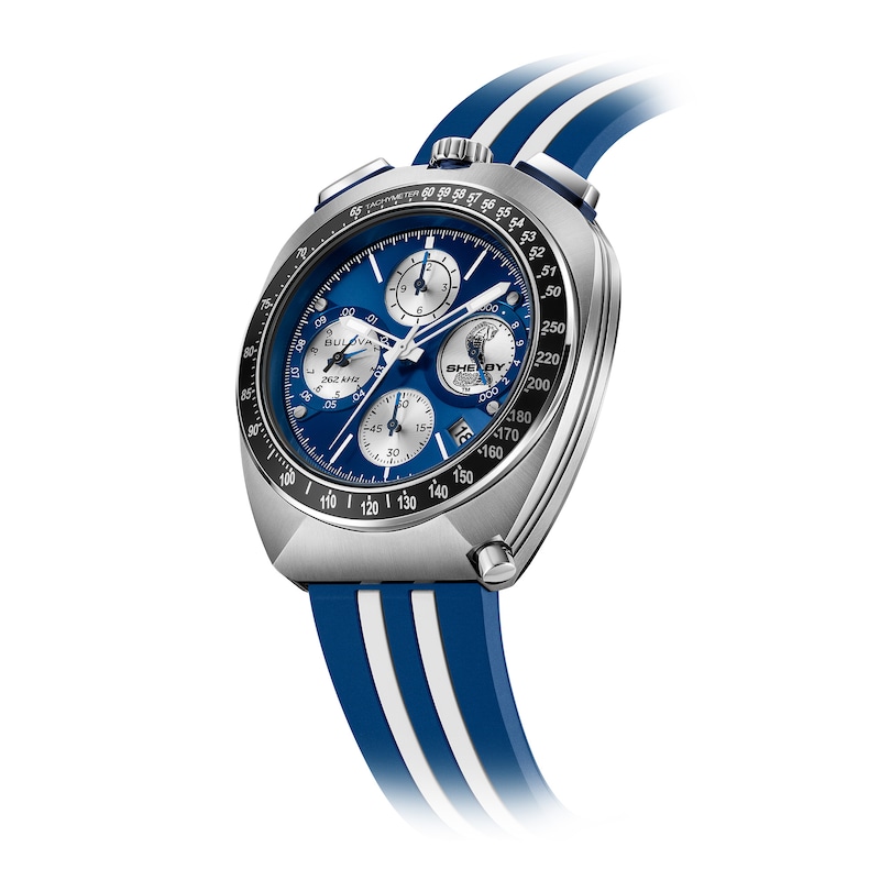 Main Image 2 of Men’s Bulova 150th Anniversary Limited Edition Shelby Chronograph Watch with Blue Dial (Model: 98B452)