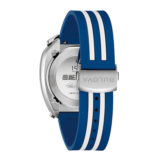Menâs Bulova 150th Anniversary Limited Edition Shelby Chronograph Watch with Blue Dial (Model: 98B452)