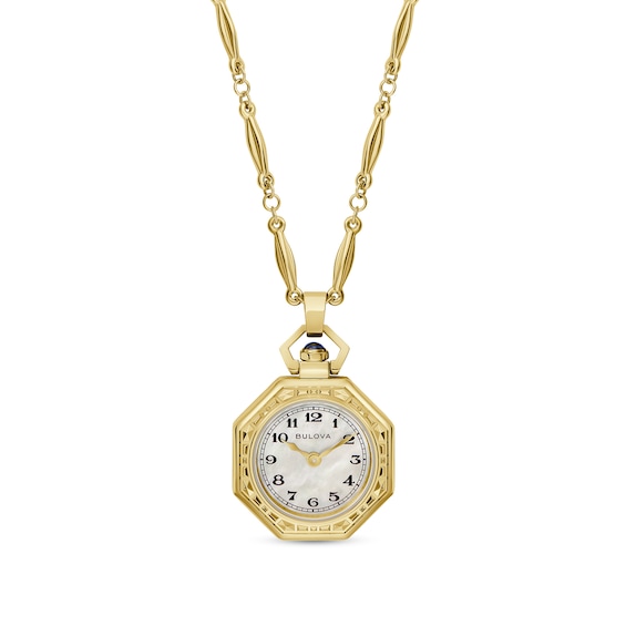 Ladiesâ Bulova 150th Anniversary Limited Edition Rubaiyat Pendant Watch with Mother-of-Pearl Dial (Model: 97L182)