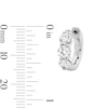 Thumbnail Image 3 of 2 CT. T.W. Certified Lab-Grown Diamond Three-Stone Hoop Earrings in Sterling Silver (F/VS2)