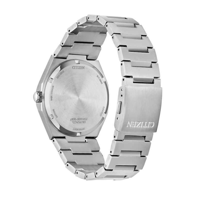 Main Image 3 of Unisex Citizen Eco-Drive® Sport Luxury Zenshin Super Titanium™ Analog Watch with White Dial (Model: AW0130-85A)