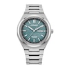 Thumbnail Image 1 of Unisex Citizen Eco-Drive® Sport Luxury Zenshin Super Titanium™ Analog Watch with Aqua Green Dial (Model: AW0130-85X)