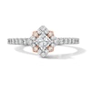 Thumbnail Image 1 of Enchanted Disney Aurora 7/8 CT. T.W. Princess-Cut Diamond Frame Engagement Ring in 14K Two-Tone Gold