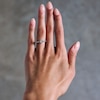 Thumbnail Image 2 of Enchanted Disney Aurora 7/8 CT. T.W. Princess-Cut Diamond Frame Engagement Ring in 14K Two-Tone Gold
