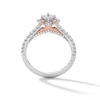 Thumbnail Image 3 of Enchanted Disney Aurora 7/8 CT. T.W. Princess-Cut Diamond Frame Engagement Ring in 14K Two-Tone Gold