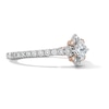 Thumbnail Image 4 of Enchanted Disney Aurora 7/8 CT. T.W. Princess-Cut Diamond Frame Engagement Ring in 14K Two-Tone Gold