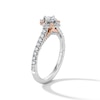 Thumbnail Image 5 of Enchanted Disney Aurora 7/8 CT. T.W. Princess-Cut Diamond Frame Engagement Ring in 14K Two-Tone Gold