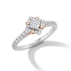 Thumbnail Image 6 of Enchanted Disney Aurora 7/8 CT. T.W. Princess-Cut Diamond Frame Engagement Ring in 14K Two-Tone Gold