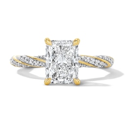 Enchanted Disney Rapunzel 3 CT. T.W. Radiant-Cut Certified Lab-Grown Diamond Ring in 14K Gold (F/VS2)