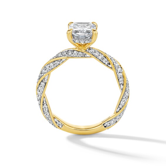 Enchanted Disney Rapunzel 3 CT. T.w. Radiant-Cut Certified Lab-Grown Diamond Ring in 14K Gold (F/Vs2)
