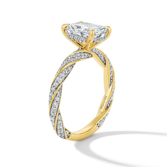 Enchanted Disney Rapunzel 3 CT. T.w. Radiant-Cut Certified Lab-Grown Diamond Ring in 14K Gold (F/Vs2)