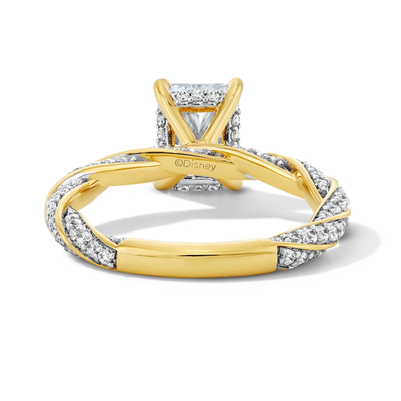 Main Image 7 of Enchanted Disney Rapunzel 3 CT. T.W. Radiant-Cut Certified Lab-Grown Diamond Ring in 14K Gold (F/VS2)
