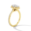 Thumbnail Image 5 of Enchanted Disney Belle 2-3/8 CT. T.W. Oval Certified Lab-Grown Diamond Frame Engagement Ring in 14K Gold (F/VS2)