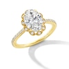 Thumbnail Image 6 of Enchanted Disney Belle 2-3/8 CT. T.W. Oval Certified Lab-Grown Diamond Frame Engagement Ring in 14K Gold (F/VS2)