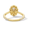 Thumbnail Image 7 of Enchanted Disney Belle 2-3/8 CT. T.W. Oval Certified Lab-Grown Diamond Frame Engagement Ring in 14K Gold (F/VS2)