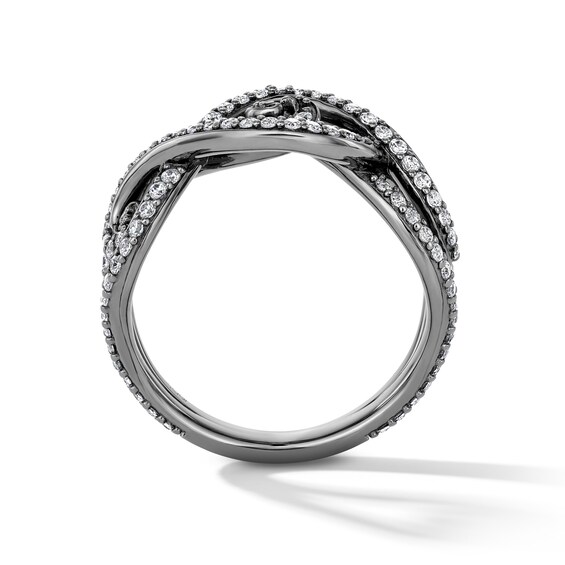 Enchanted Disney Villains 3/4 CT. T.w. Lab-Grown Diamond Band in 14K Gold with Black Rhodium Plate (F/Vs2)
