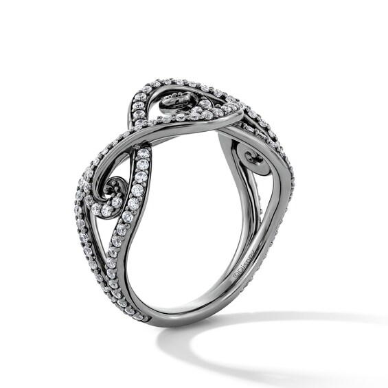 Enchanted Disney Villains 3/4 CT. T.w. Lab-Grown Diamond Band in 14K Gold with Black Rhodium Plate (F/Vs2)