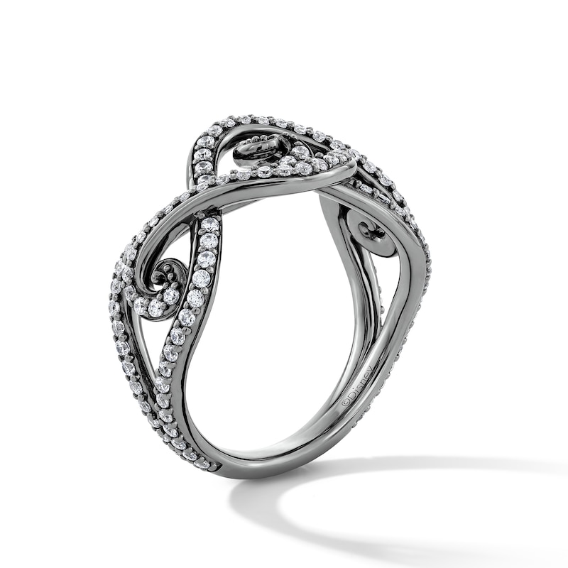 Main Image 5 of Enchanted Disney Villains 3/4 CT. T.W. Certified Lab-Grown Diamond Band in 14K Gold with Black Rhodium Plate (F/VS2)