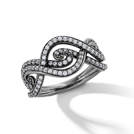 Enchanted Disney Villains 3/4 CT. T.w. Lab-Grown Diamond Band in 14K Gold with Black Rhodium Plate (F/Vs2)