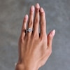Thumbnail Image 2 of Enchanted Disney Belle 2-3/8 CT. T.W. Oval Certified Lab-Grown Diamond Frame Engagement Ring in 14K Two-Tone Gold (F/VS2)