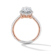 Thumbnail Image 3 of Enchanted Disney Belle 2-3/8 CT. T.W. Oval Certified Lab-Grown Diamond Frame Engagement Ring in 14K Two-Tone Gold (F/VS2)