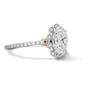 Thumbnail Image 4 of Enchanted Disney Belle 2-3/8 CT. T.W. Oval Certified Lab-Grown Diamond Frame Engagement Ring in 14K Two-Tone Gold (F/VS2)