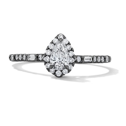 Enchanted Disney Villains Maleficent 1/2 CT. T.W. Pear-Shaped Certified Lab-Grown Diamond Ring in 10K White Gold (F/VS2)