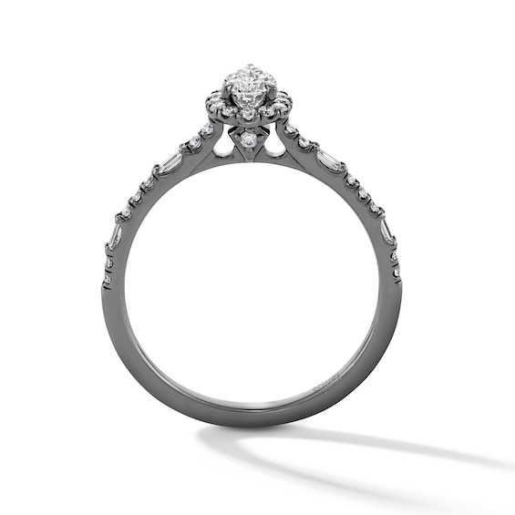 Enchanted Disney Villains Maleficent 1/2 CT. T.w. Pear-Shaped Certified Lab-Grown Diamond Ring in 10K White Gold (F/Vs2)