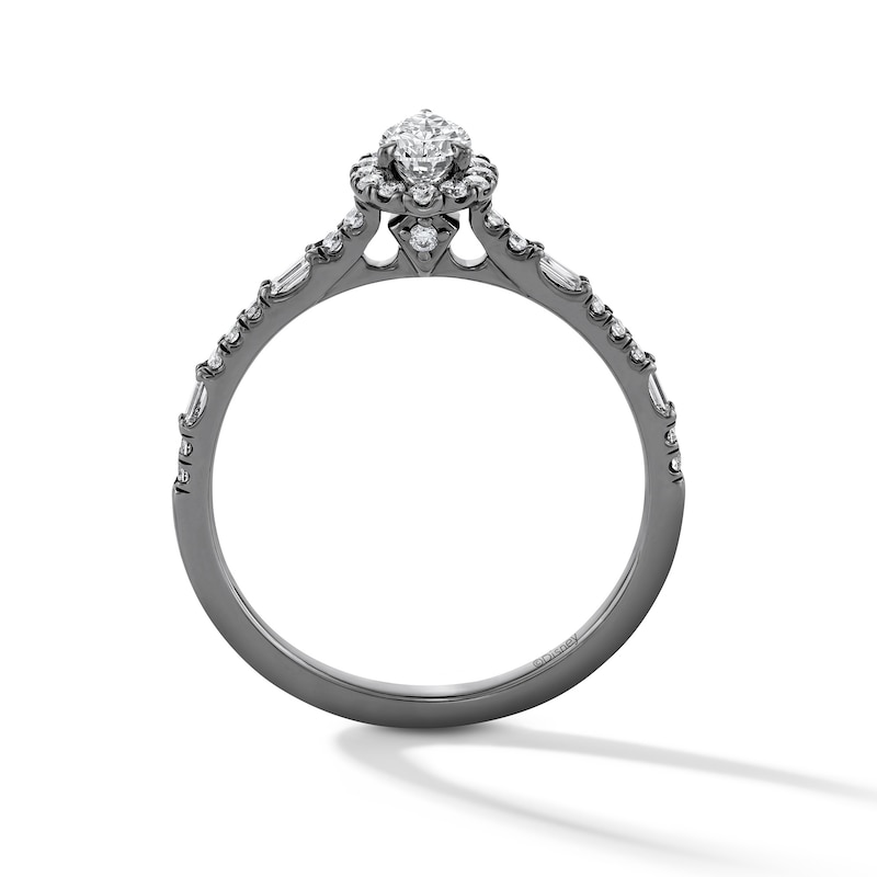 Main Image 3 of Enchanted Disney Villains Maleficent 1/2 CT. T.W. Pear-Shaped Certified Lab-Grown Diamond Ring in 10K White Gold (F/VS2)