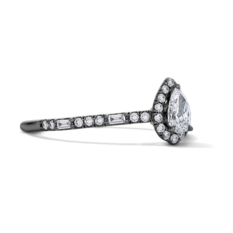 Main Image 4 of Enchanted Disney Villains Maleficent 1/2 CT. T.W. Pear-Shaped Certified Lab-Grown Diamond Ring in 10K White Gold (F/VS2)