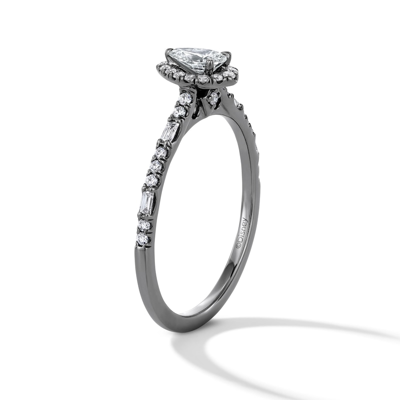 Main Image 5 of Enchanted Disney Villains Maleficent 1/2 CT. T.W. Pear-Shaped Certified Lab-Grown Diamond Ring in 10K White Gold (F/VS2)