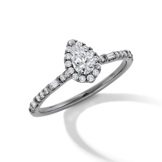 Enchanted Disney Villains Maleficent 1/2 CT. T.w. Pear-Shaped Certified Lab-Grown Diamond Ring in 10K White Gold (F/Vs2)