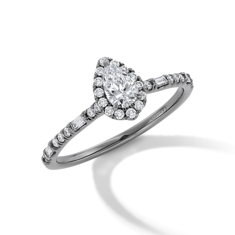 Main Image 6 of Enchanted Disney Villains Maleficent 1/2 CT. T.W. Pear-Shaped Certified Lab-Grown Diamond Ring in 10K White Gold (F/VS2)