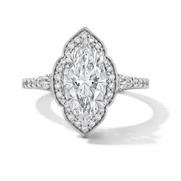 Enchanted Disney Aurora 2-3/4 CT. T.W. Marquise Certified Lab-Grown Diamond Engagement Ring in 14K Two-Tone Gold (F/VS2)